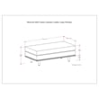 Pemberly Row Rectangular Ottoman Table 49 in Wide Mist Grey Fabric