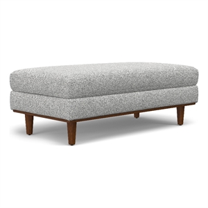 Pemberly Row Rectangular Ottoman Table 49 in Wide Mist Grey Fabric