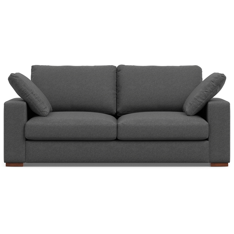 Pemberly Row 78-inch Oversized Sofa in Pebble Grey Performance Fabric