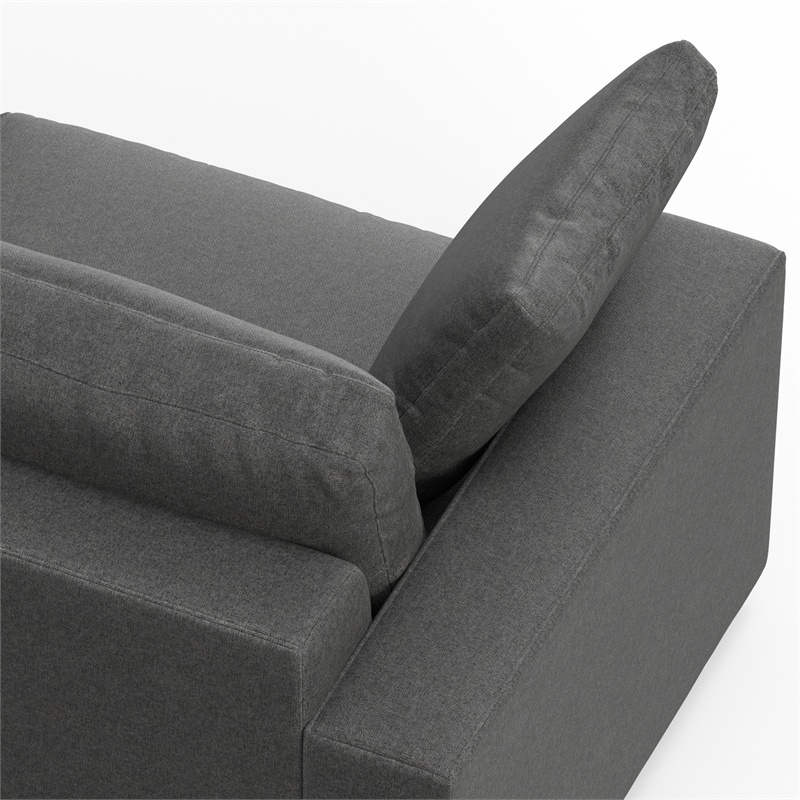 Pemberly Row 78-inch Oversized Sofa in Pebble Grey Performance Fabric