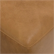 Pemberly Row Rex Ottoman in Genuine Sienna Leather