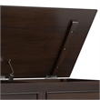 Pemberly Row 36 in Solid Wood Storage Bench Trunk in Chestnut Brown