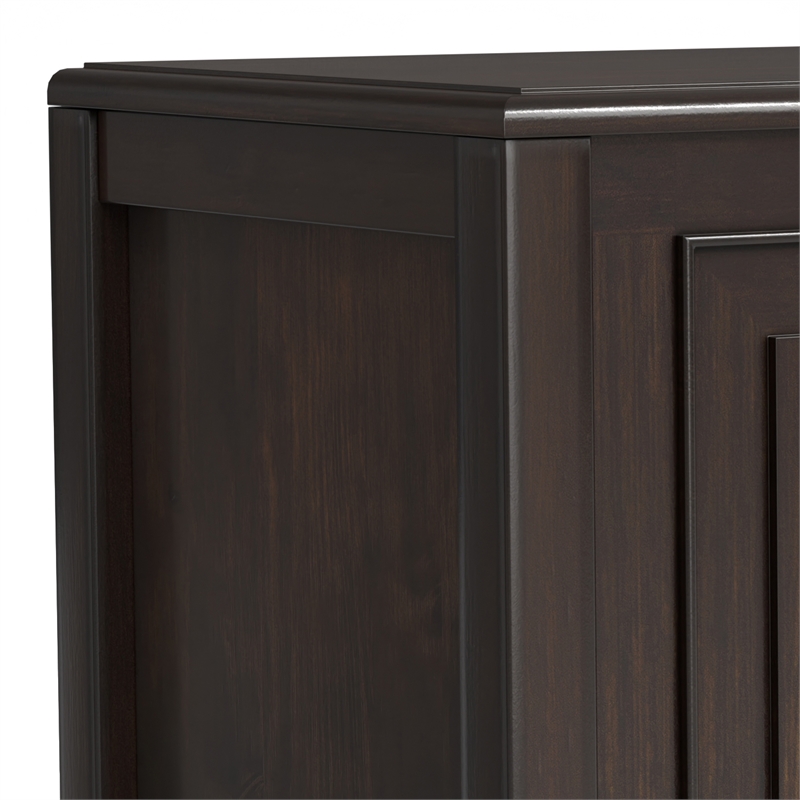 Pemberly Row 36 in Solid Wood Storage Bench Trunk in Chestnut Brown