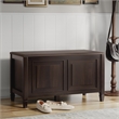 Pemberly Row 36 in Solid Wood Storage Bench Trunk in Chestnut Brown