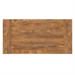 Pemberly Row Solid Mango Wood Farmhouse Dining Table in Burnt Wax