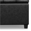 Pemberly Row Storage Ottoman Bench in Distressed Black Faux Leather