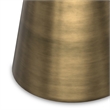 Pemberly Row Leyla 16 Inch Metal Side Table with Marble Top in Antique Brass