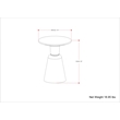 Pemberly Row Leyla 16 Inch Metal Side Table with Marble Top in Antique Brass