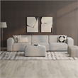 Pemberly Row 3-Seater Modular Sofa and Ottoman in Performance Fabric