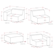 Pemberly Row 3-Seater Modular Sofa and Ottoman in Performance Fabric