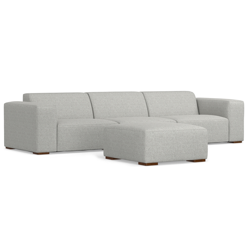 Pemberly Row 3-Seater Modular Sofa and Ottoman in Performance Fabric
