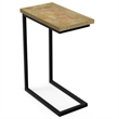 Pemberly Row Industrial C Side Table in Mango Wood Natural Finish