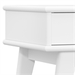 Pemberly Row Solid Hardwood Rectangle End Table with Drawer in White