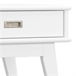 Pemberly Row Solid Hardwood Rectangle End Table with Drawer in White