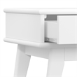 Pemberly Row Solid Hardwood Rectangle End Table with Drawer in White