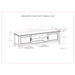 Pemberly Row Mahogany Brown Wood Media Stand for TVs up to 80 inches