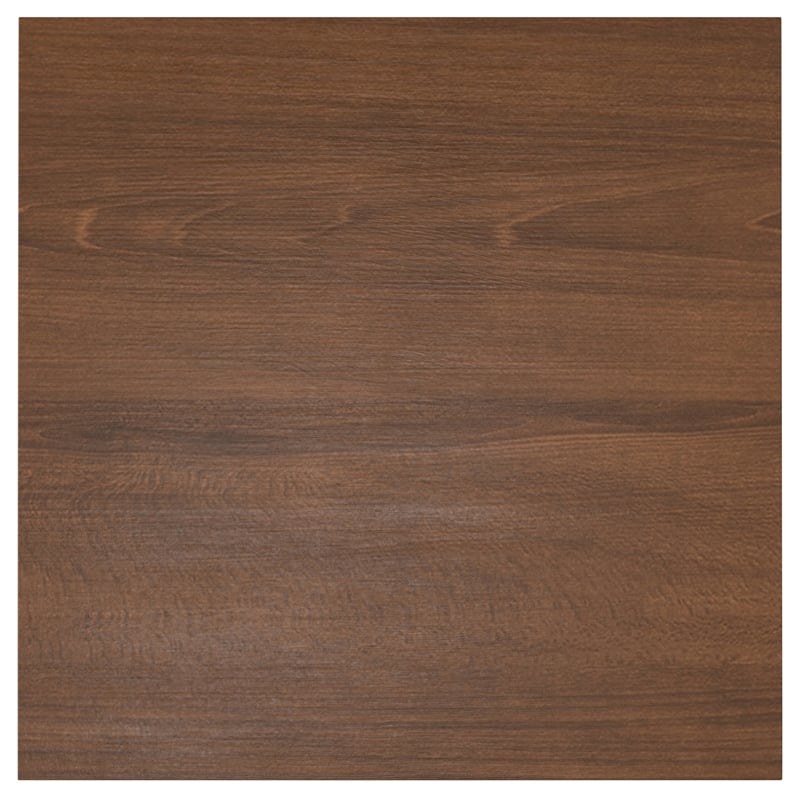 Pemberly Row Hunter Square Wood End Table with Hairpin Legs in Walnut Veneer