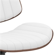 Pemberly Row Novak Adjustable Vegan Faux Leather Bar Stool in White