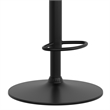 Pemberly Row Novak Adjustable Vegan Faux Leather Bar Stool in White