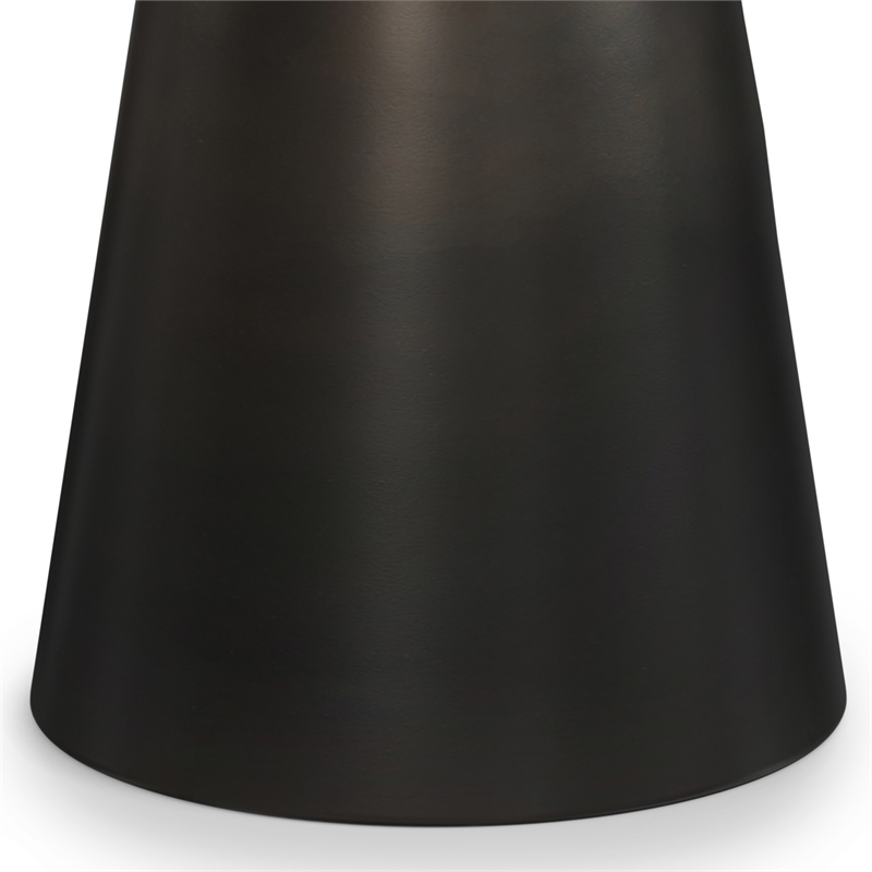 Pemberly Row 16 Inch Side Table with Marble Top in Black and Gold