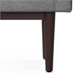 Pemberly Row Small Ottoman Bench Pewter Grey Woven Linen Fabric 29