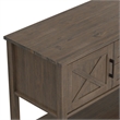 Pemberly Row Solid Wood Console Table in Smoky Brown Finish with Storage