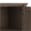 Pemberly Row Solid Wood Console Table in Smoky Brown Finish with Storage