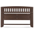 Pemberly Row Solid Wood Entryway Storage Bench with Shelf in Brunette Brown