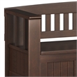 Pemberly Row Solid Wood Entryway Storage Bench with Shelf in Brunette Brown