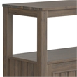 Pemberly Row 48 Inch Solid Wood Console Table in Smoky Brown with Storage