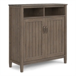 Pemberly Row Solid Wood Medium Storage Cabinet in Smoky Brown