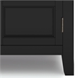 Pemberly Row Transitional Low Storage Cabinet Solid Wood Black 30