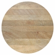 Pemberly Row Round Drum Coffee Table Solid Mango Wood Natural 36