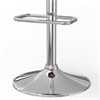 Pemberly Row Adjustable Bar Stool in Stone Gray Vegan Faux Leather