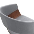 Pemberly Row Adjustable Bar Stool in Stone Gray Vegan Faux Leather