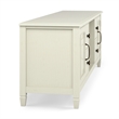 Pemberly Row Solid Wood TV Stand in Antique White for TVs up to 80 in