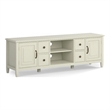 Pemberly Row Solid Wood TV Stand in Antique White for TVs up to 80 in