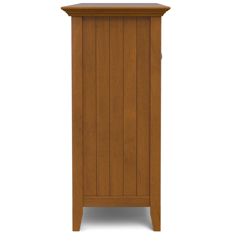 Pemberly Row Transitional Solid Wood Sideboard & Wine Rack in Light Brown