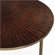 Pemberly Row 2-Piece Metal Nesting Tables in Antique Nickel and Copper