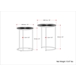 Pemberly Row 2-Piece Metal Nesting Tables in Antique Nickel and Copper