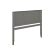Pemberly Row Queen Solid Wood Panel Headboard in Gray