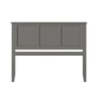 Pemberly Row Queen Solid Wood Panel Headboard in Gray