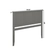 Pemberly Row Queen Solid Wood Panel Headboard in Gray