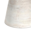 Pemberly Row Round Accent Table in Distressed White Wash Mango Wood
