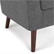 Pemberly Row 30-Inch Accent Chair in Shadow Gray Fabric with Wood Legs