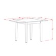 Pemberly Row 3-Piece Wood Dining Set with Slat Back Chairs in Linen White