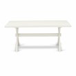 Pemberly Row X-Style Wood Dining Table in Off White Finish