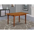 Pemberly Row Saddle Brown Wood Butterfly Leaf Dining Table