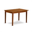 Pemberly Row Saddle Brown Wood Butterfly Leaf Dining Table
