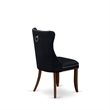 Pemberly Row 5-Piece Dinette Set Wood Mahogany Black Upholstered Seats
